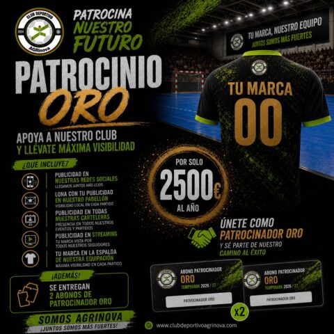 Patrocinador Oro del Club Temporada 2026.27